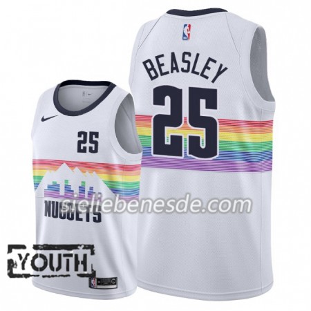 Kinder NBA Denver Nuggets Trikot Malik Beasley 25 2018-19 Nike City Edition Weiß Swingman